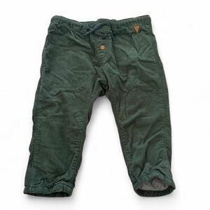 H&M green corduroy pants 12m